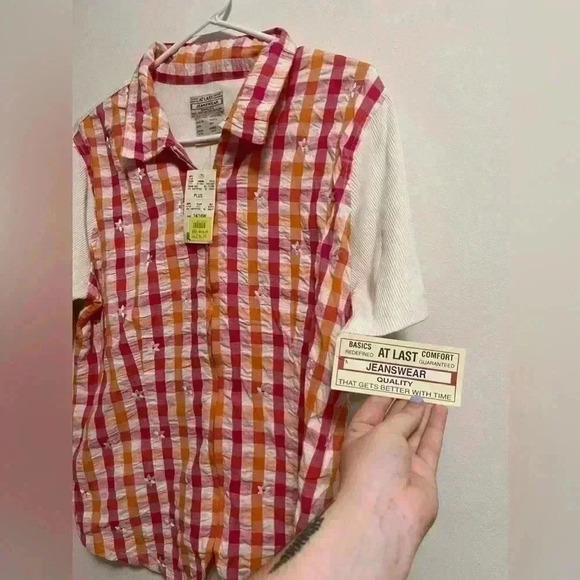 VINTAGE NWT - FASHION BUG - AT LAST JEANSWEAR - Women’s Zipper Blouse - Plus S - Picture 4 of 7